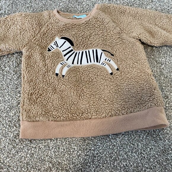 2/$15 Pekkle Brown Zebra Sweater Baby Size 18 Months - Picture 2 of 5